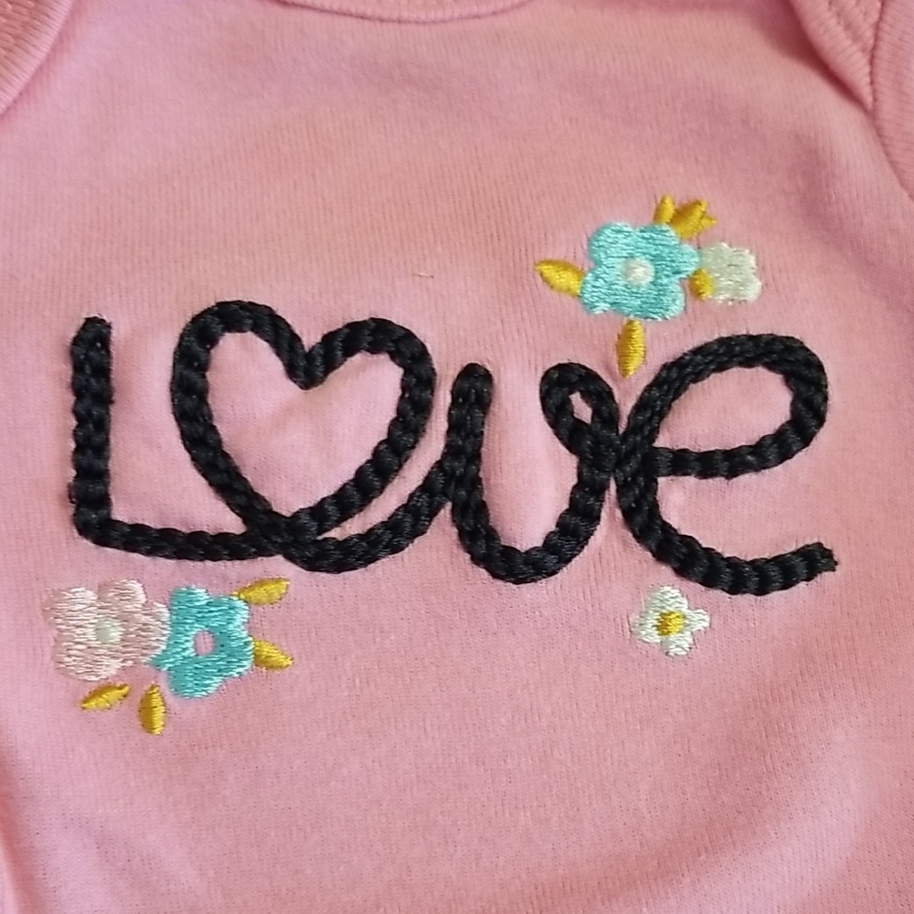 ❣5 for $25 Sale❣ Bundle Of 3 Baby Onesies Including  Embroidered Love Design